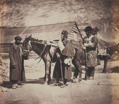 Capitaine Burnaby, Grenadier Guards et serviteur nubien - Roger Fenton